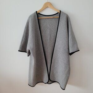 Wool-Blend Made in Italy Open Cardigan-Small
